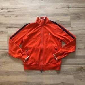 Polo Ralph Lauren Orange Track Jacket with Stripes